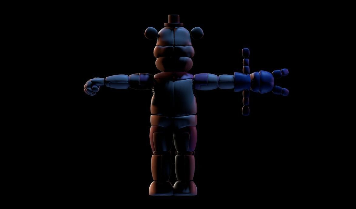Funtime Freddy Low-poly 3D model_2