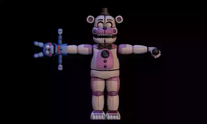 Funtime Freddy Low-poly 3D model
