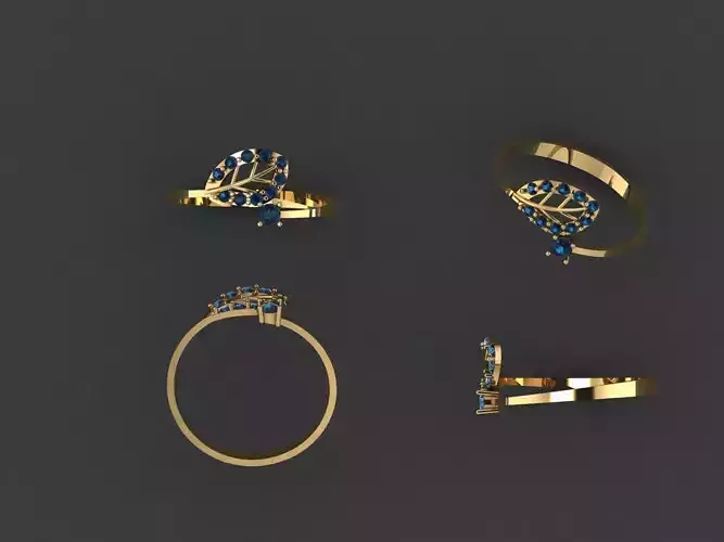 Free 3D Print Model Diamond Ring - Italian Design