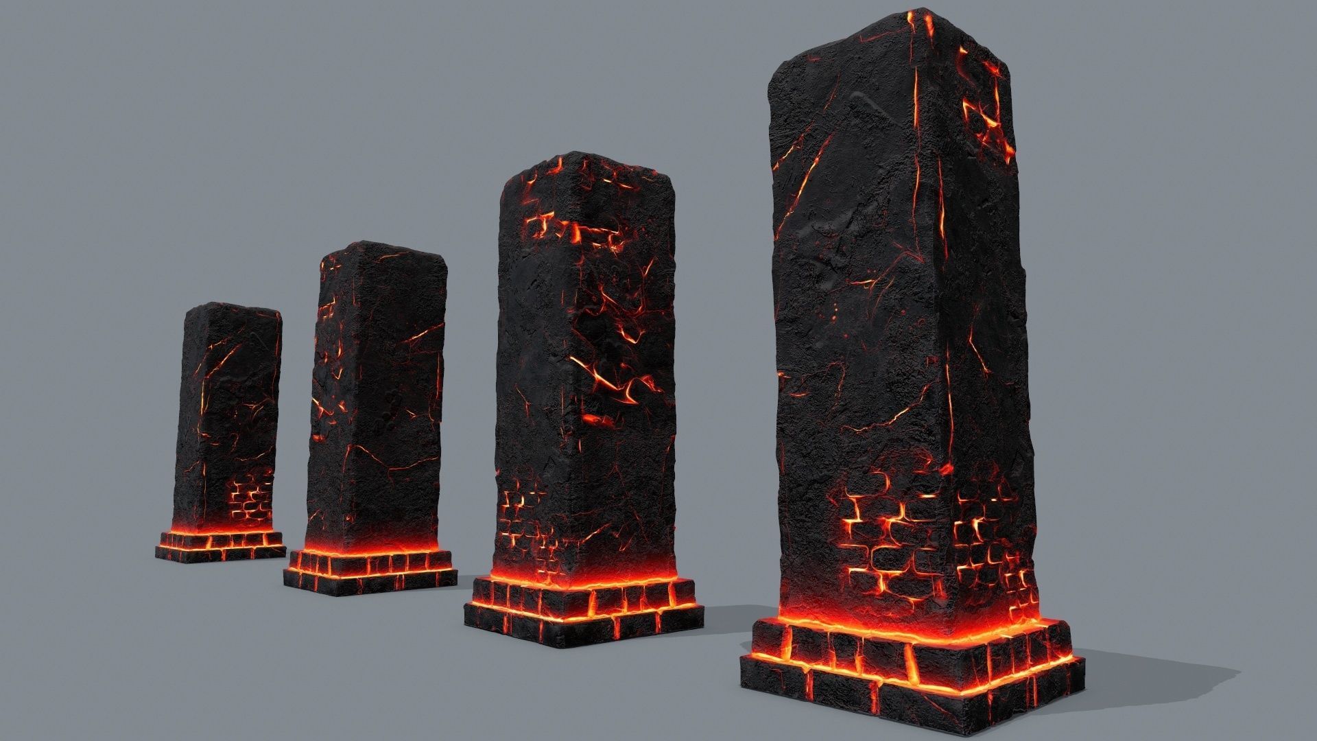 monument ruins Low-poly 3D model_1