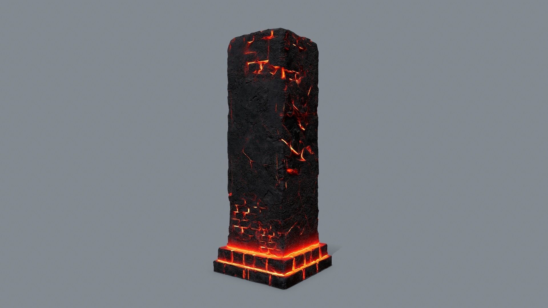 monument ruins Low-poly 3D model_9