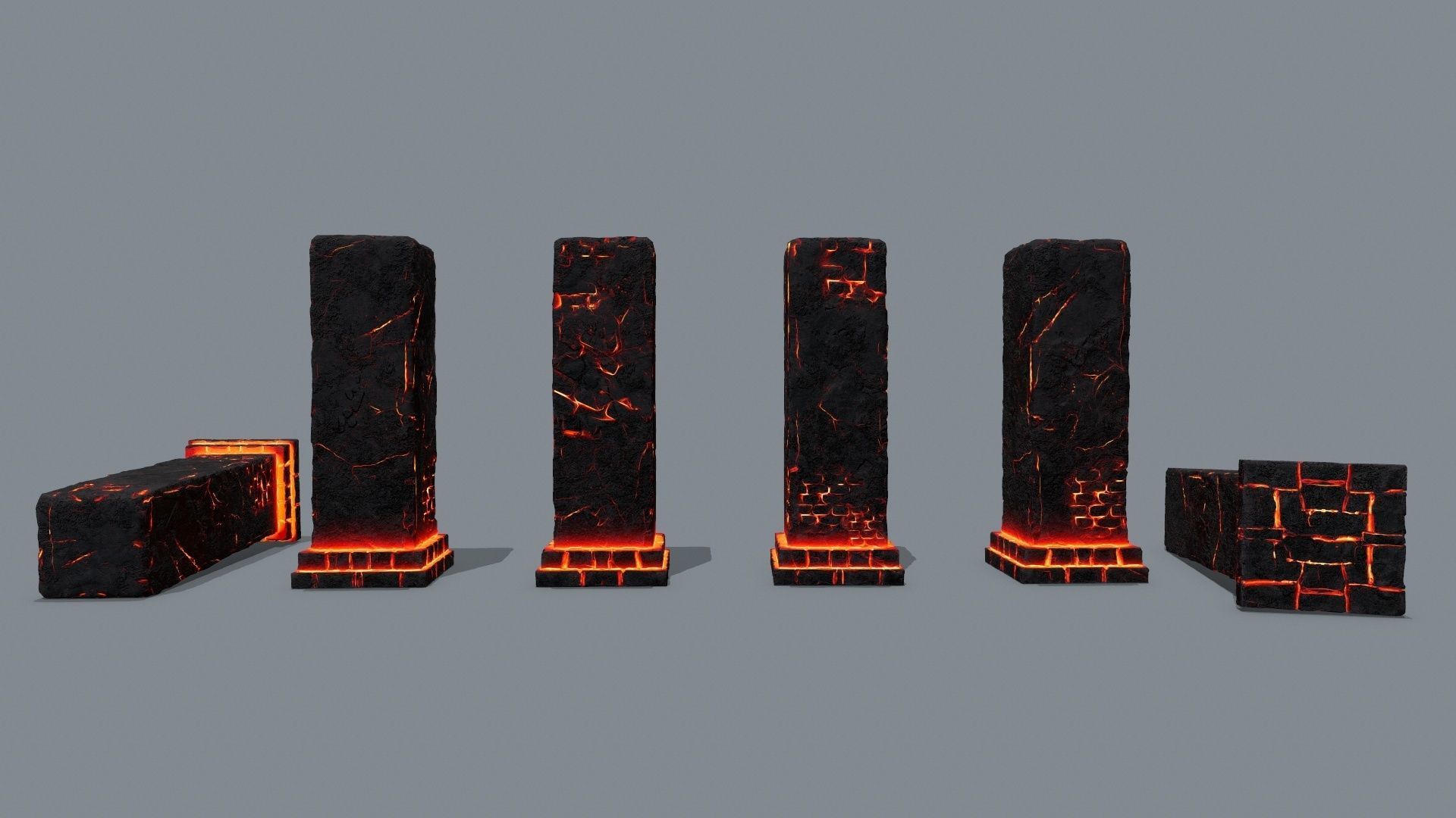 monument ruins Low-poly 3D model_2