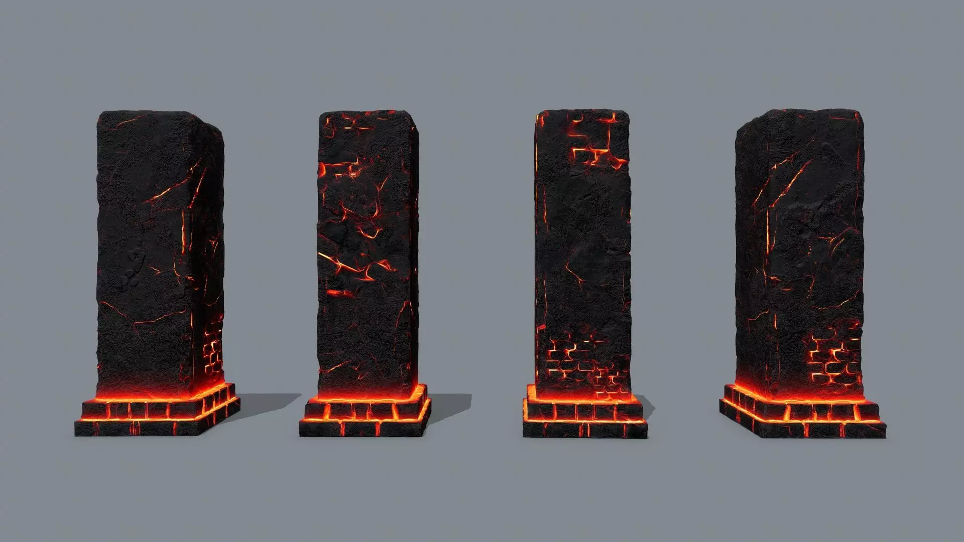 monument ruins Low-poly 3D model_0