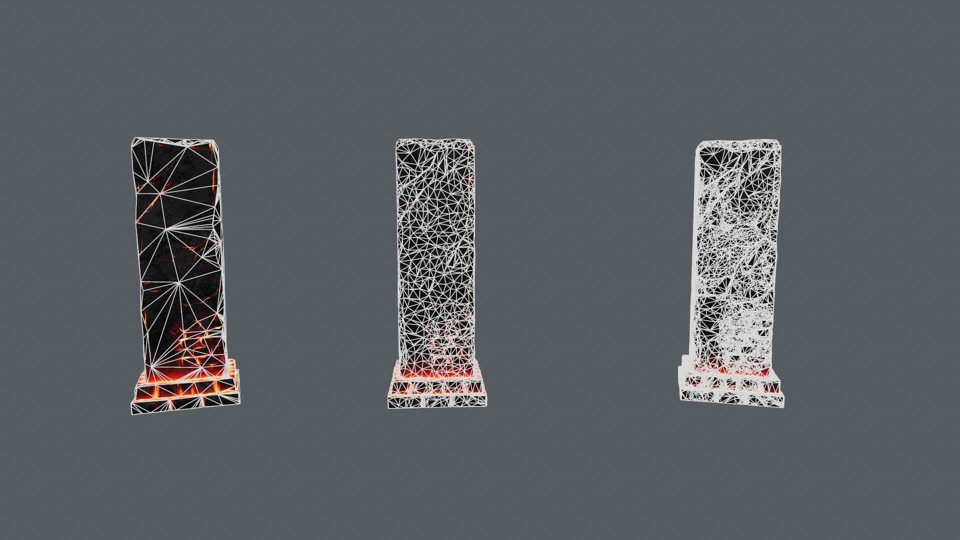 monument ruins Low-poly 3D model_13