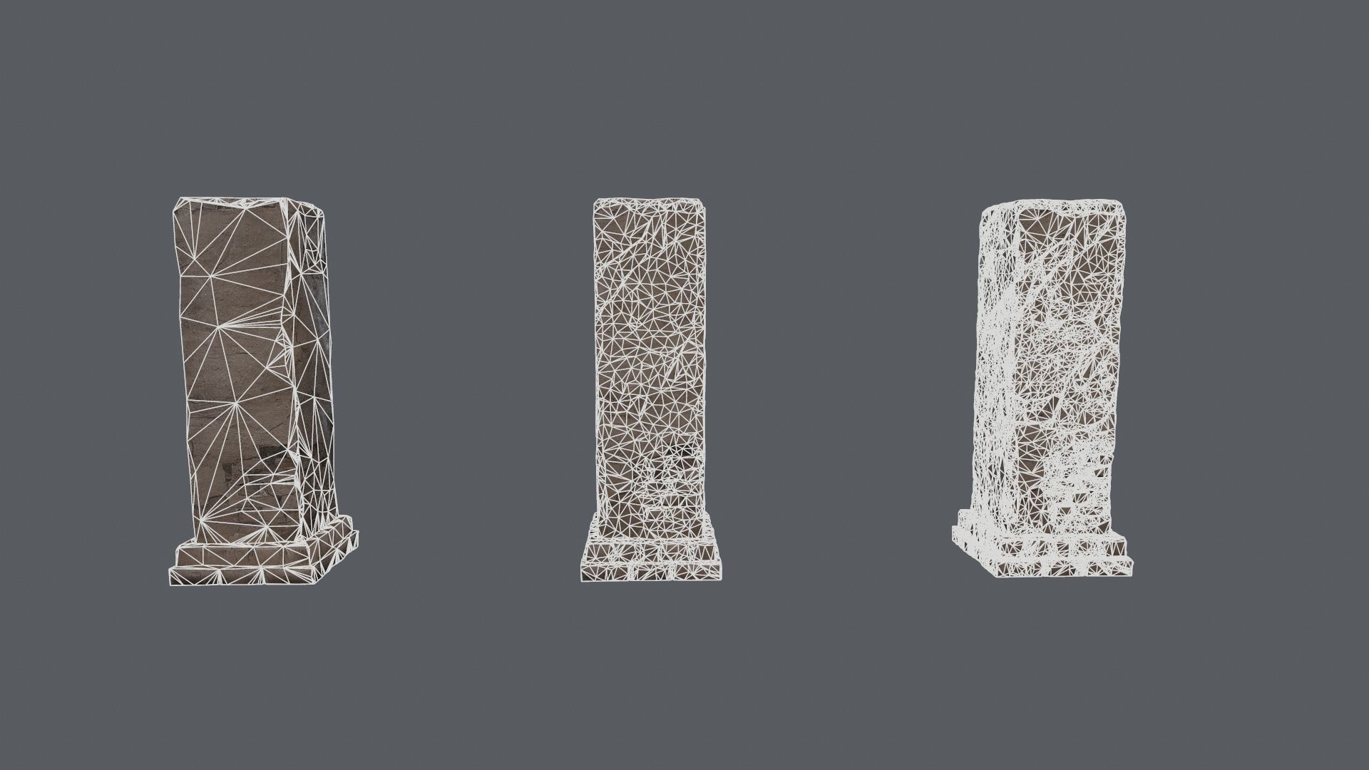 monument ruins Low-poly 3D model_12