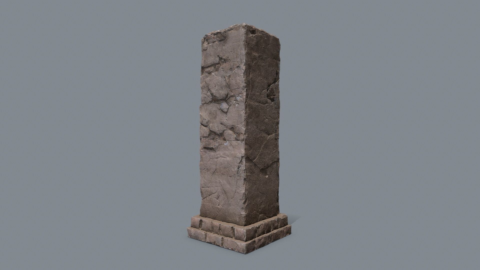 monument ruins Low-poly 3D model_6