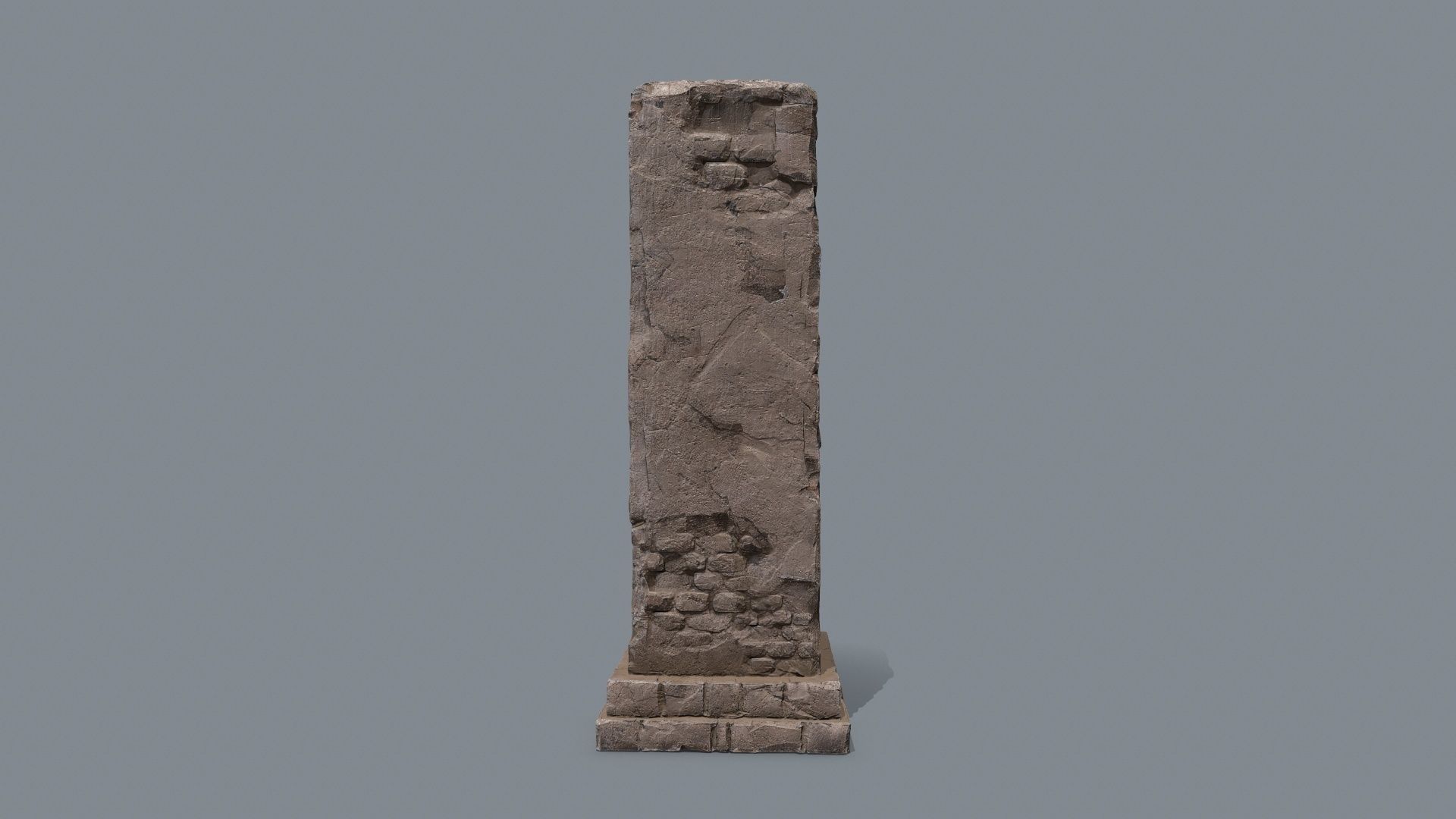 monument ruins Low-poly 3D model_3