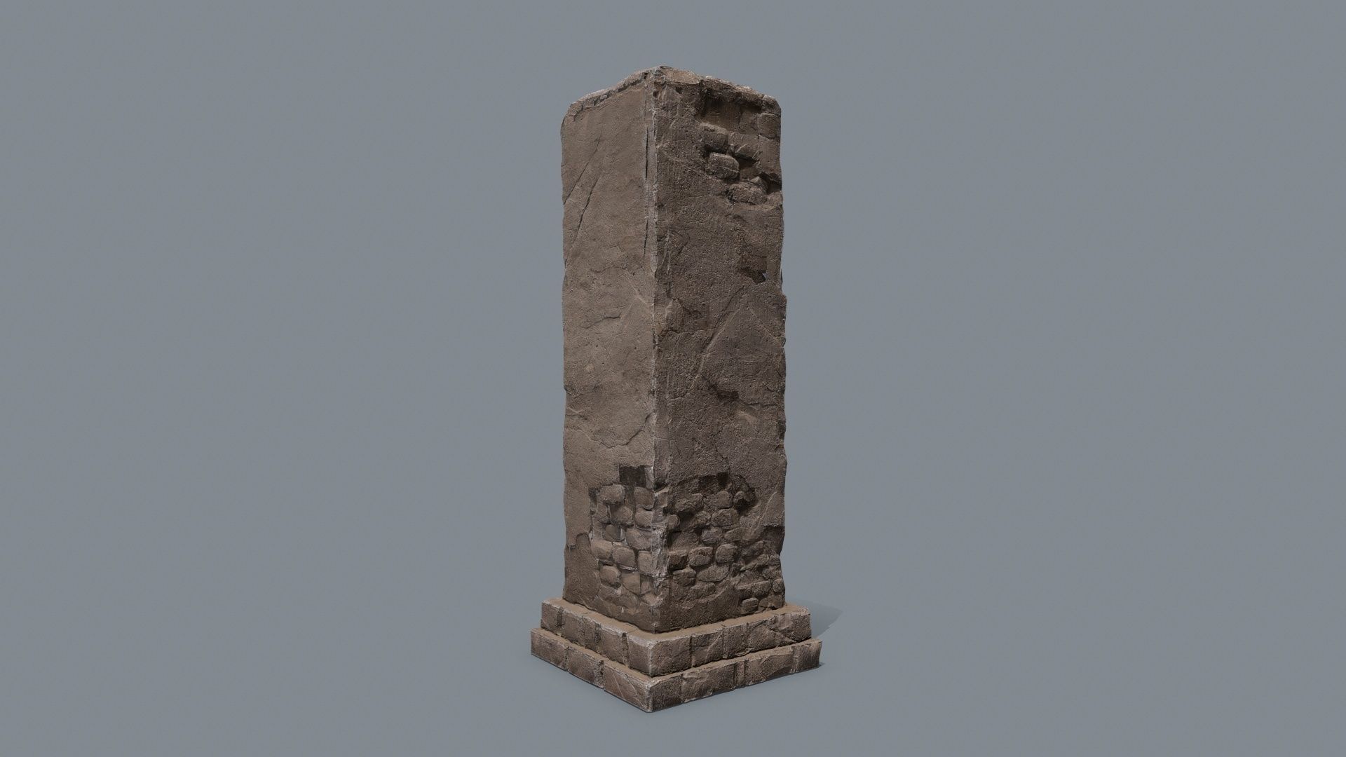 monument ruins Low-poly 3D model_2
