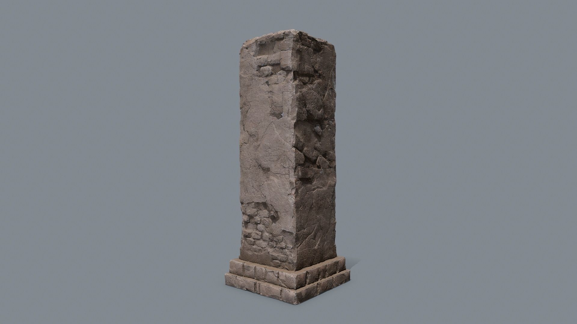 monument ruins Low-poly 3D model_4