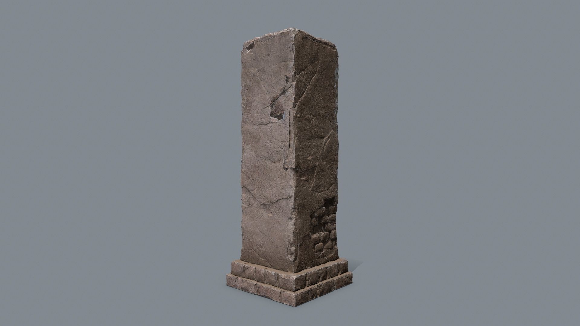 monument ruins Low-poly 3D model_8