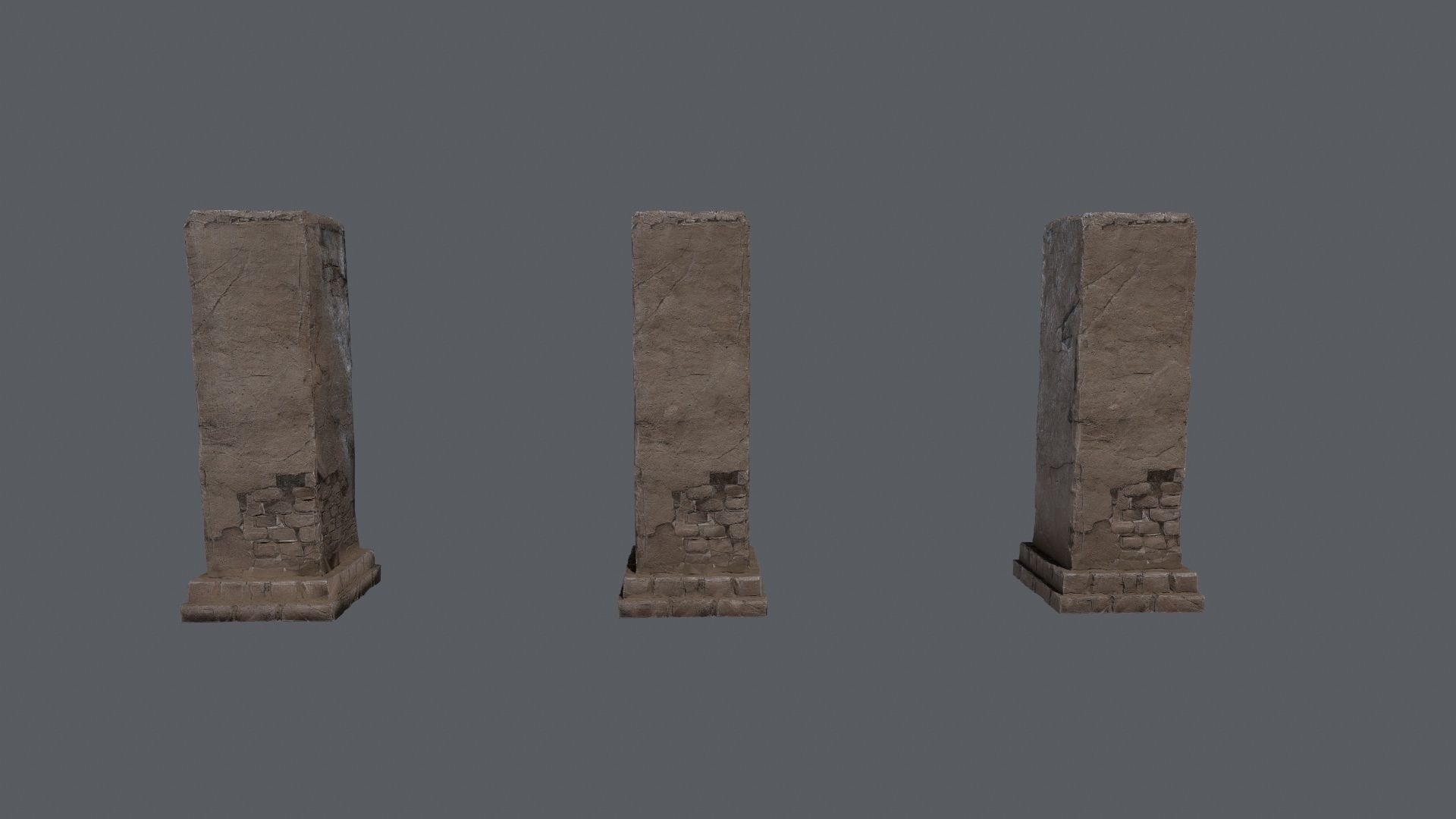 monument ruins Low-poly 3D model_11