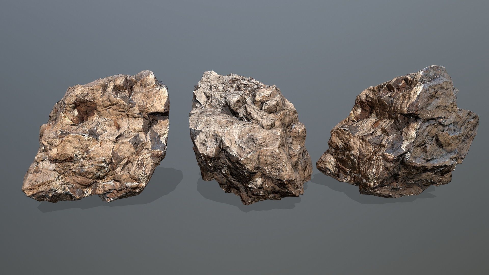 desert rocks Low-poly 3D model_15