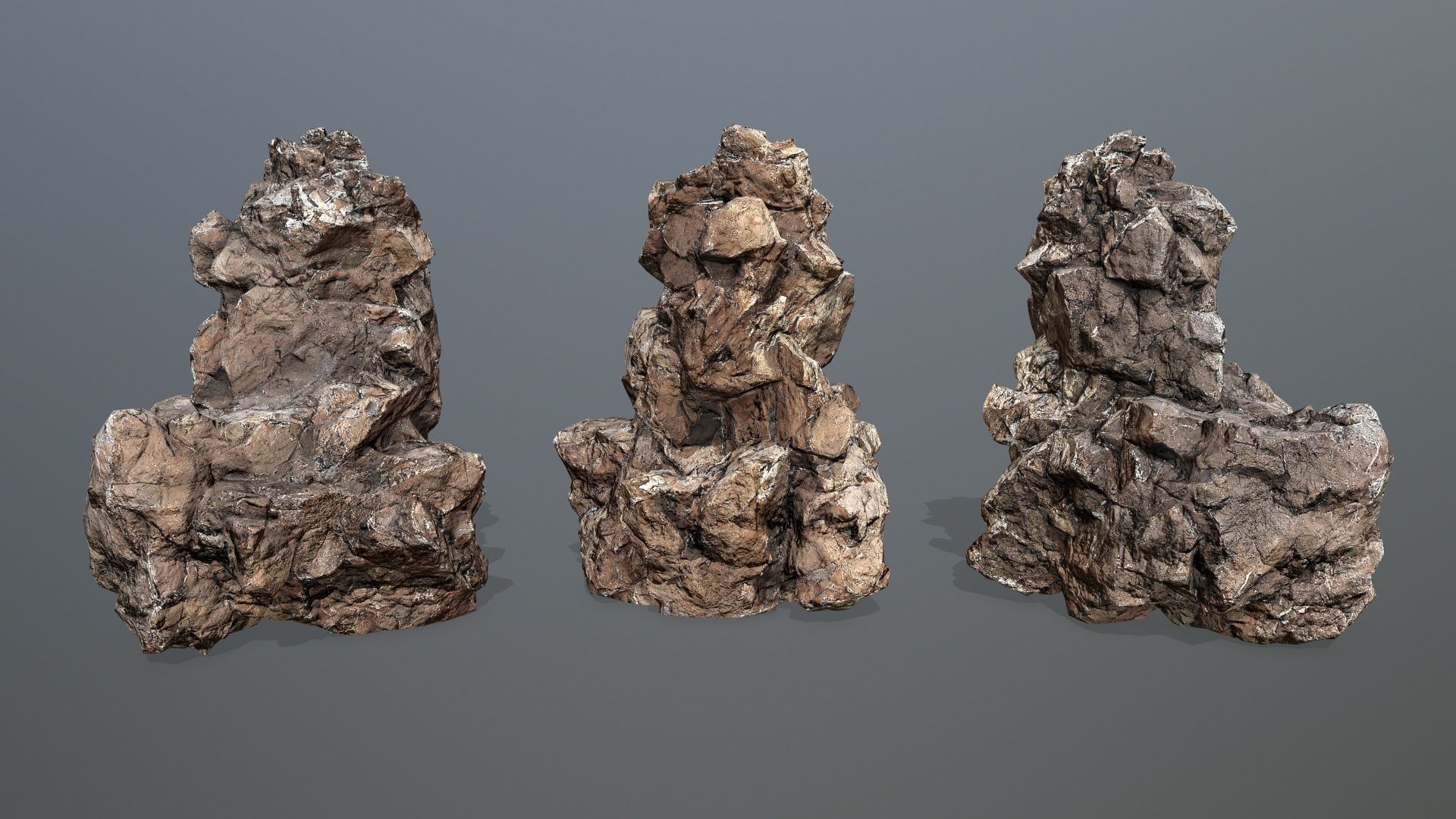 desert rocks Low-poly 3D model_10