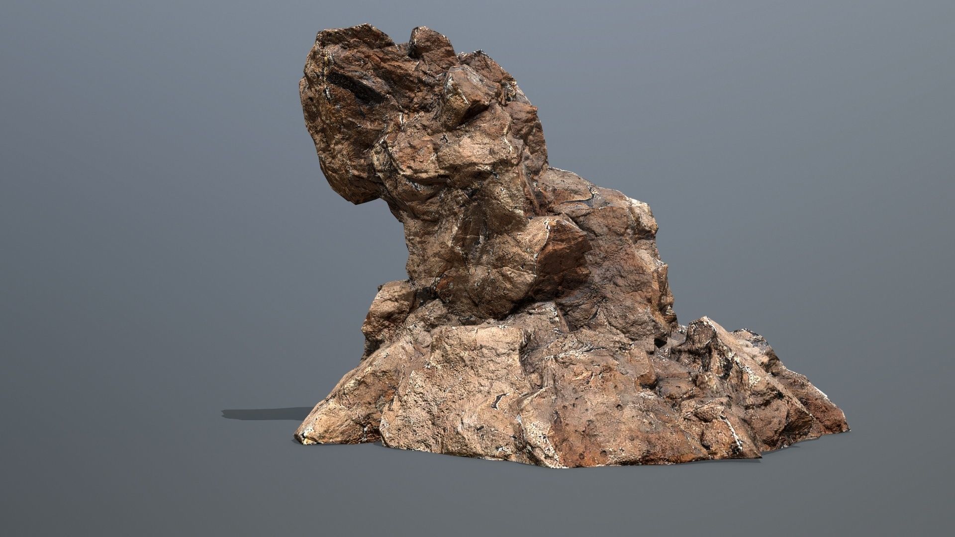 desert rocks Low-poly 3D model_4