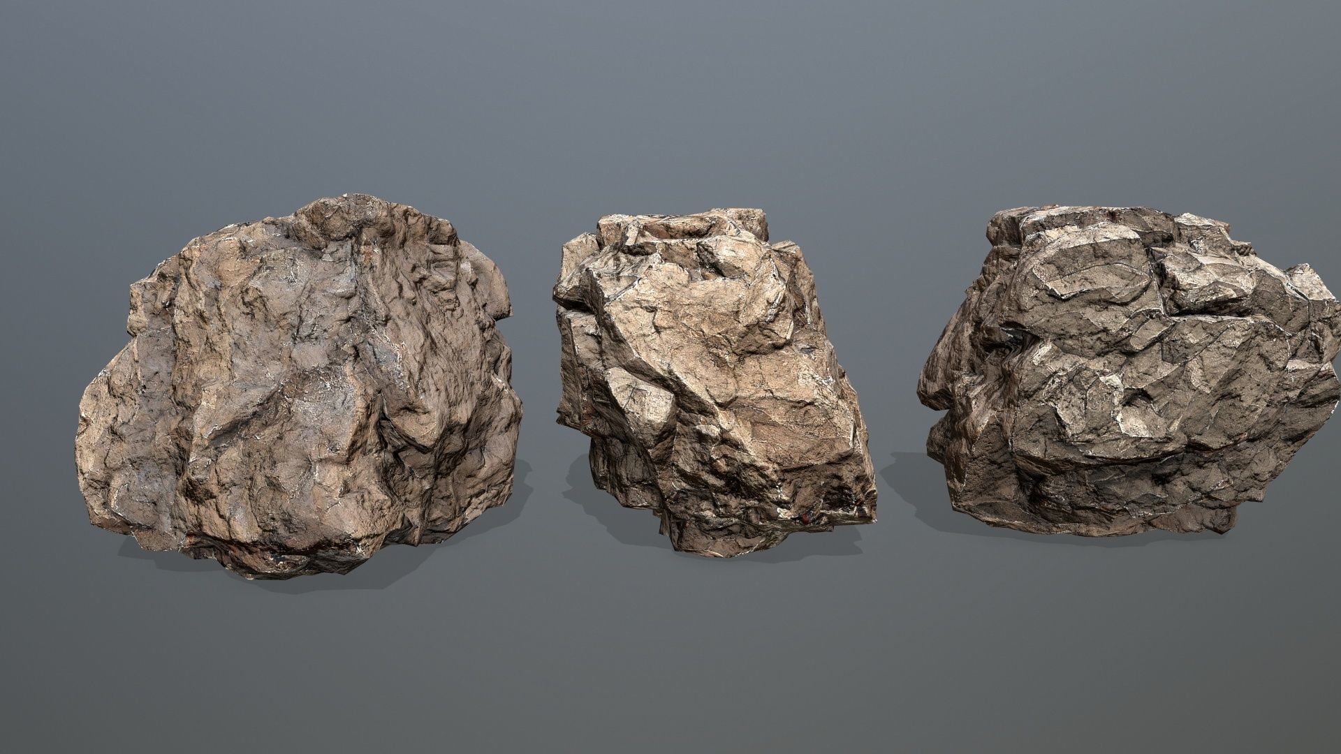 desert rocks Low-poly 3D model_16