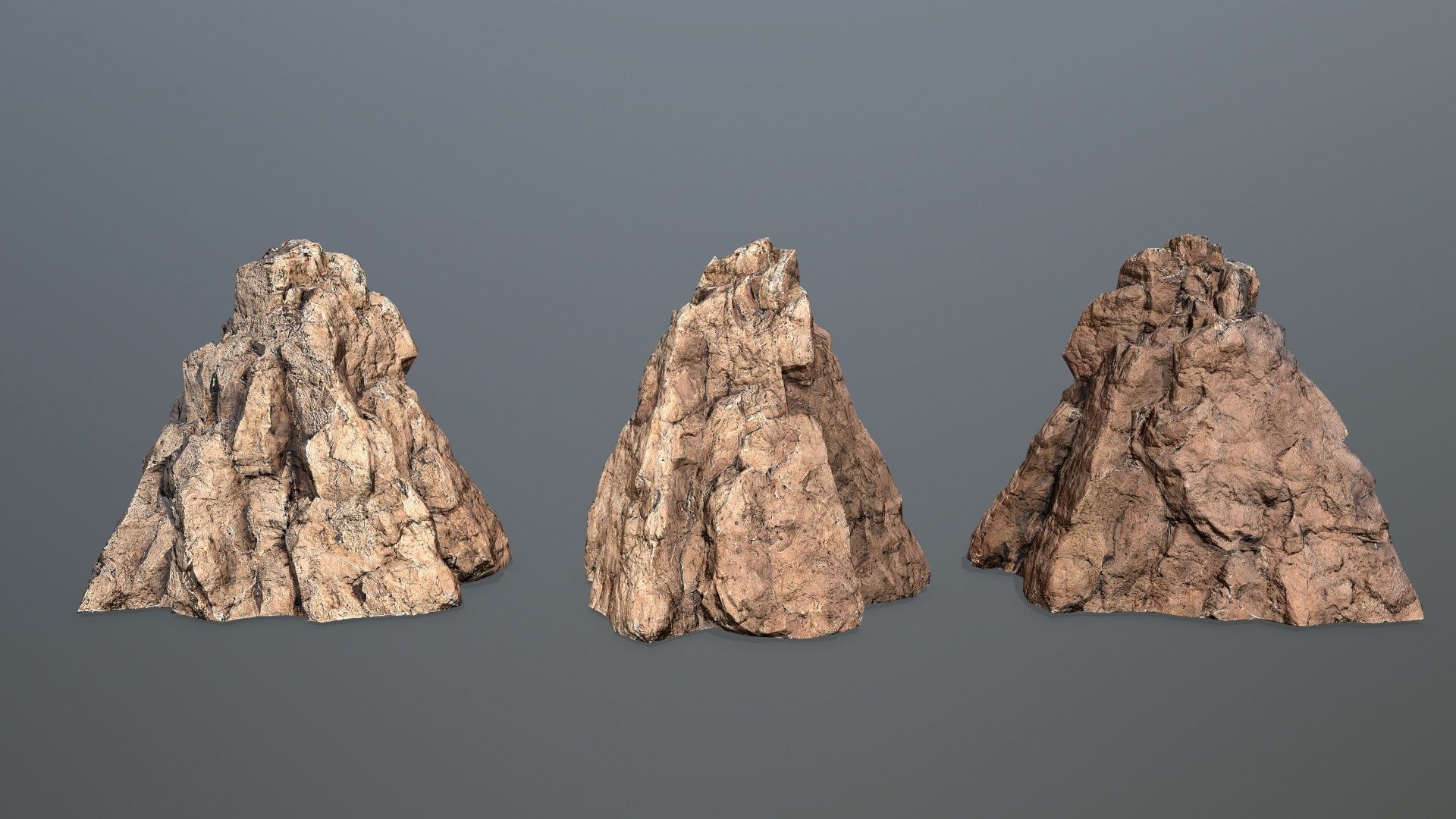 desert rocks Low-poly 3D model_12