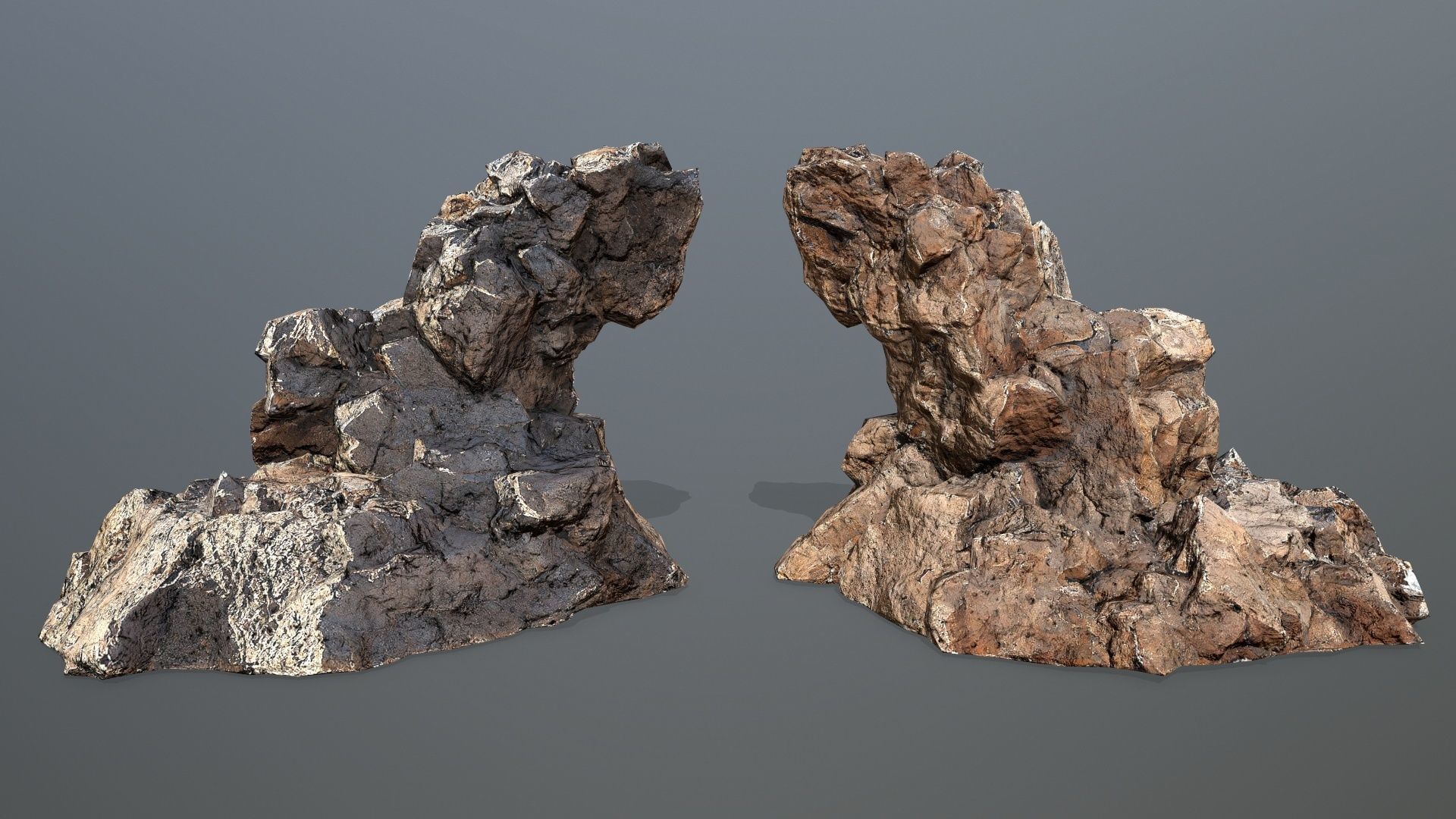 desert rocks Low-poly 3D model_14