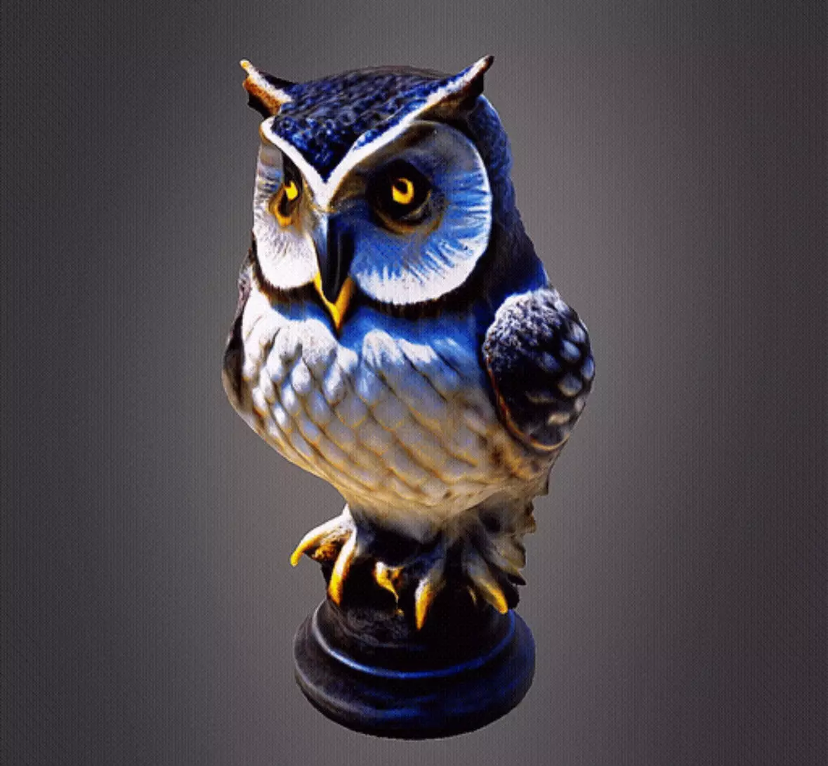 Owl bust 3D print model_0
