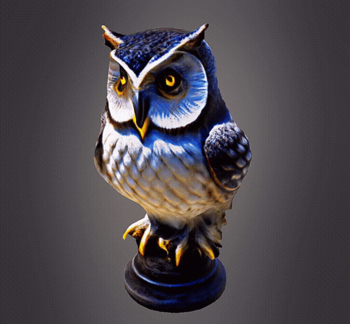 Owl bust 3D print model_1