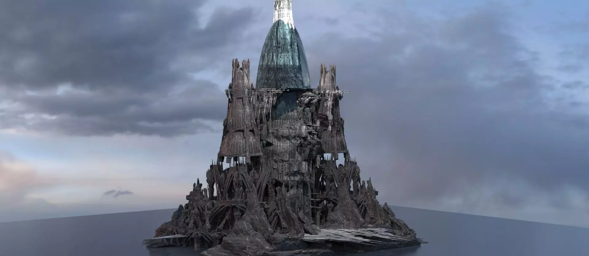 Bermuda Triangle Temple Ruins  3D model_0