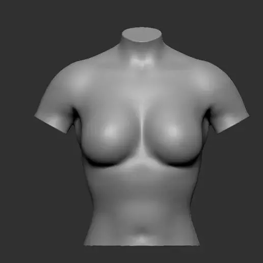 Female Body Stand 3D Model for Fashion Display 3D Printing 3D model_2