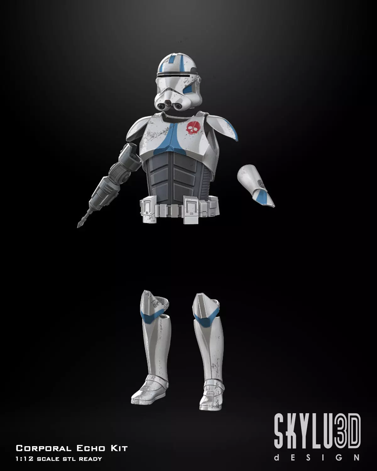 Corporal Echo One12 Scale Figure Custom STL Files 3D print model_0