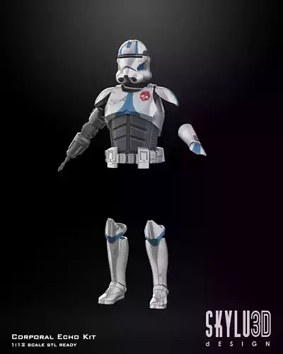 Corporal Echo One12 Scale Figure Custom STL Files 3D print model