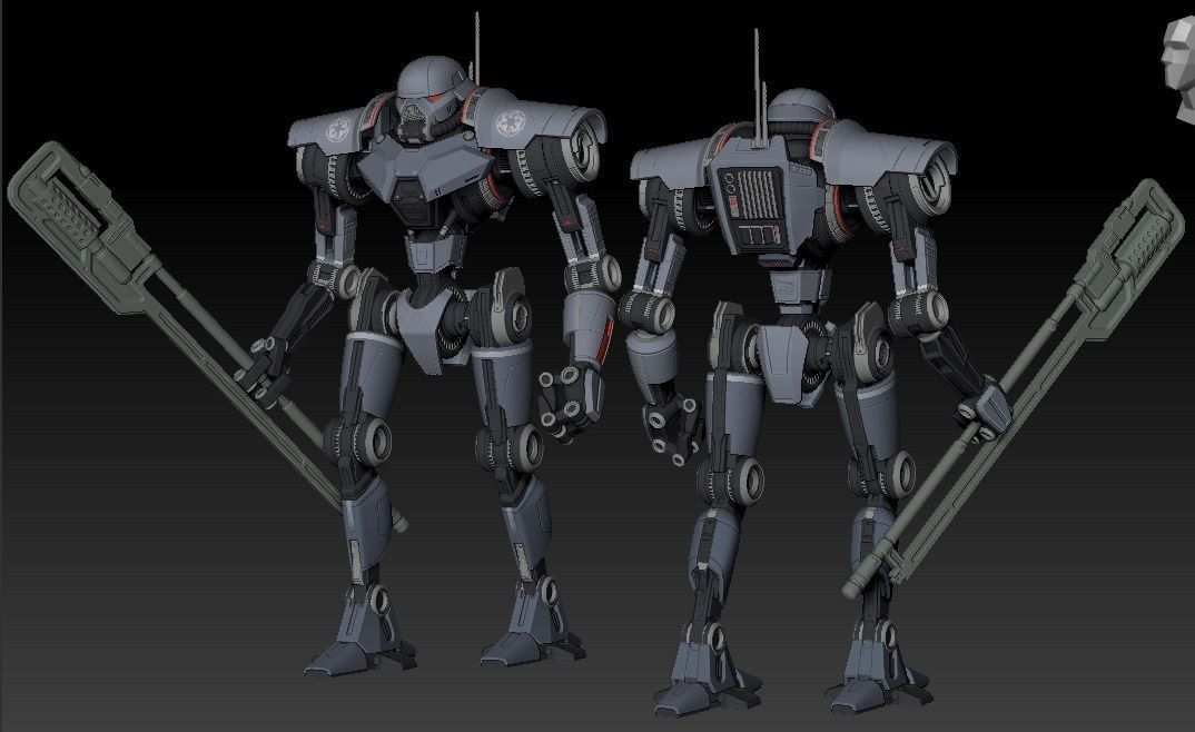 DT Sentry Droid One12 Scale Articulation 3d Print STL Files 3D print model_3