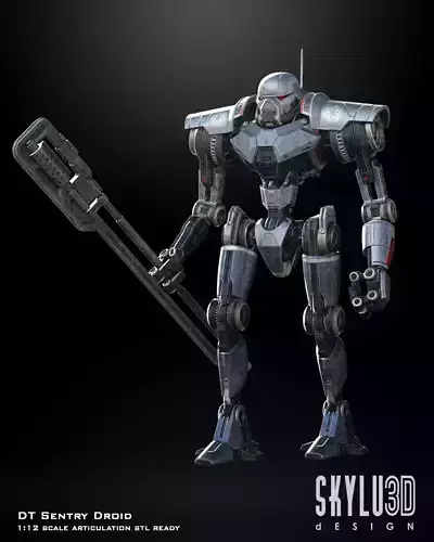 DT Sentry Droid One12 Scale Articulation 3d Print STL Files