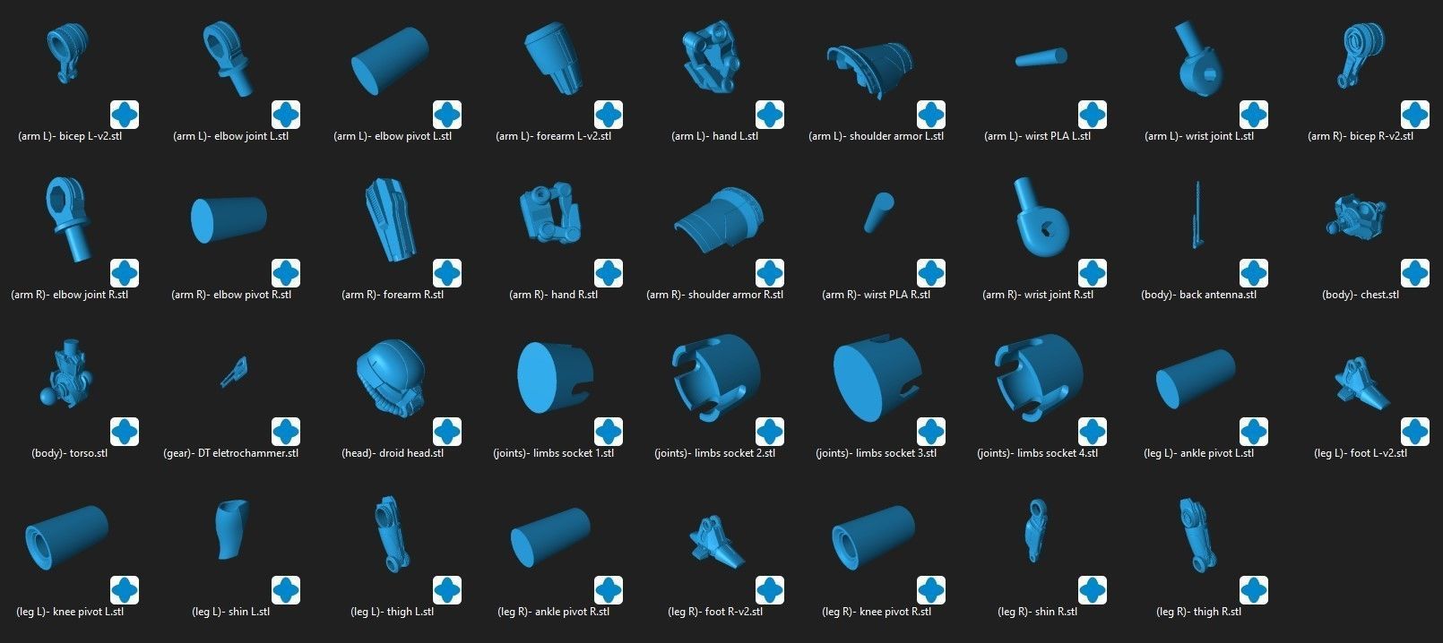 DT Sentry Droid One12 Scale Articulation 3d Print STL Files 3D print model_9