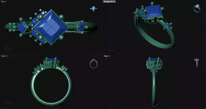 Diamond Princess Engagement Ring 