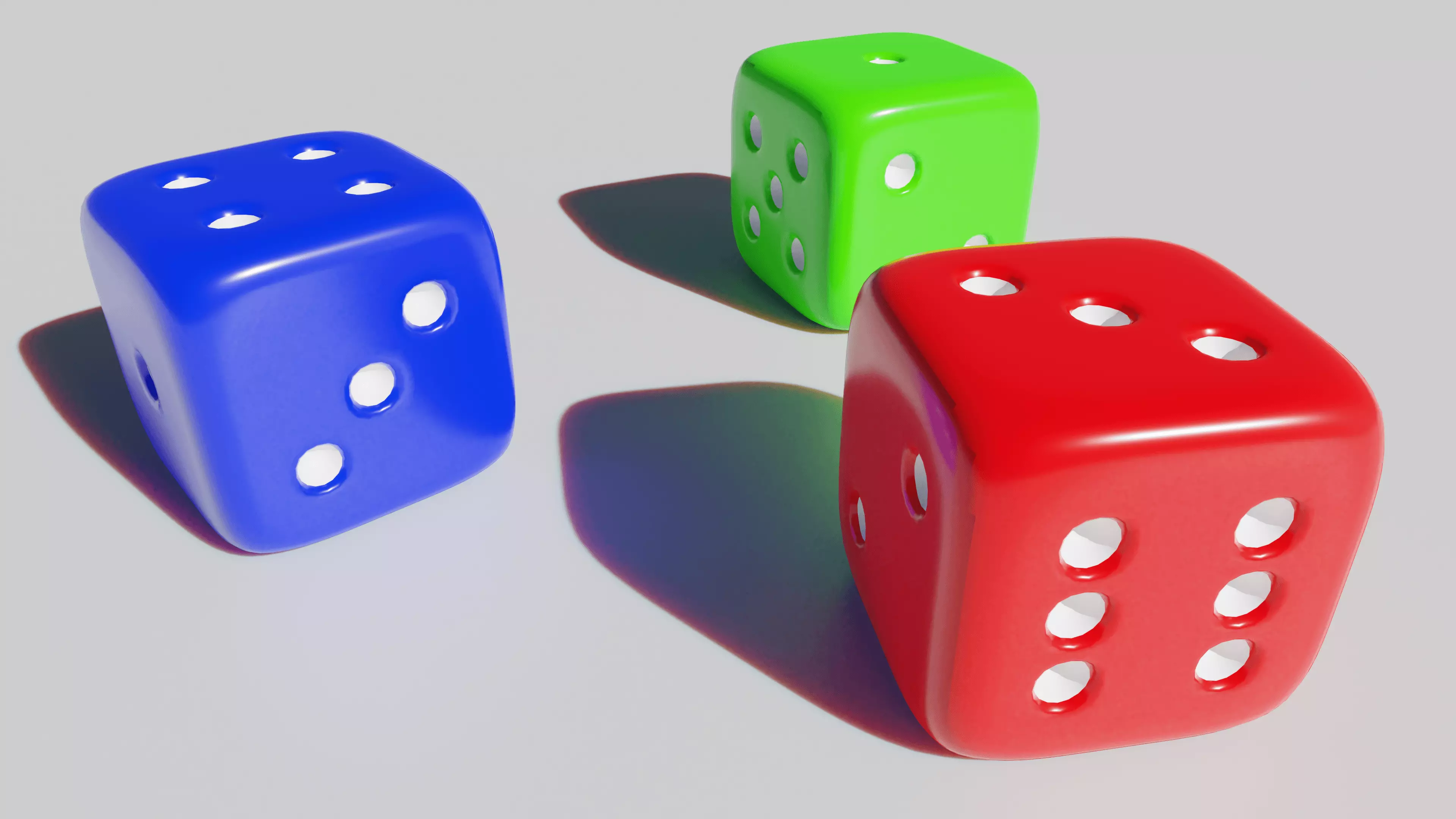 Free dice 3d model Free low-poly 3D model