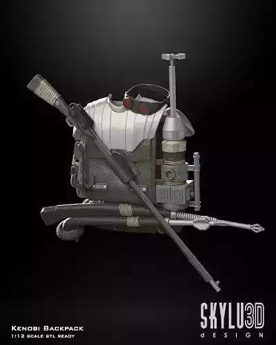 Ben Kenobi Backpack One12 scale 3d print stl files