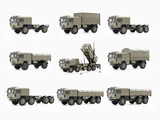 Trucks MAN KAT1 Packs and Collection 3D Models 