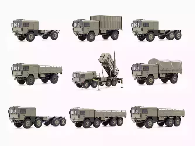 Trucks MAN KAT1 Packs and Collection 3D Models 