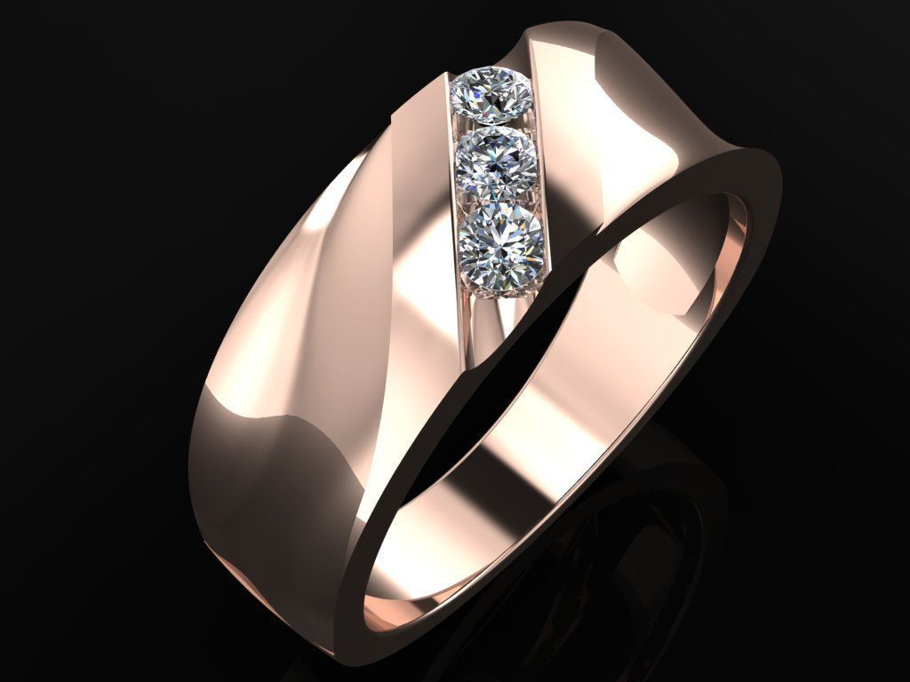 Couple Ring Code-RWW066 3D print model_1