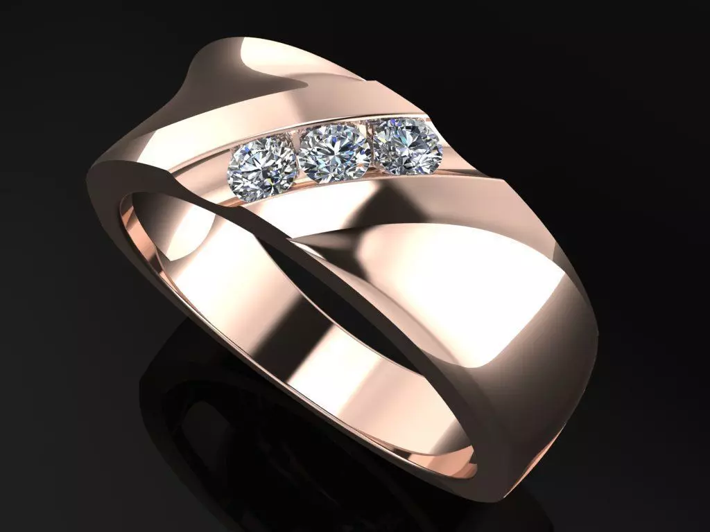 Couple Ring Code-RWW066 3D print model_0