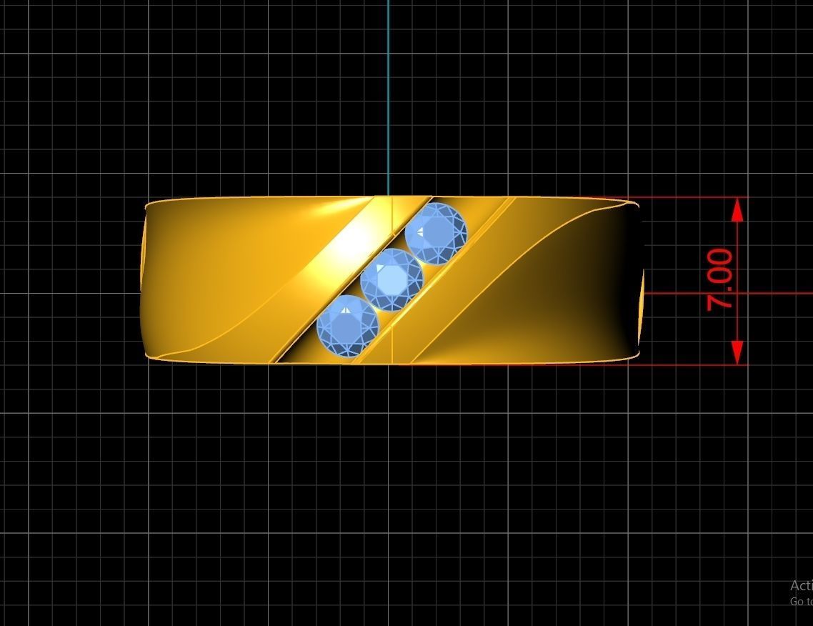 Couple Ring Code-RWW066 3D print model_2