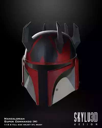 Super Commando - Male- helmet Bundle 3D print STL Files