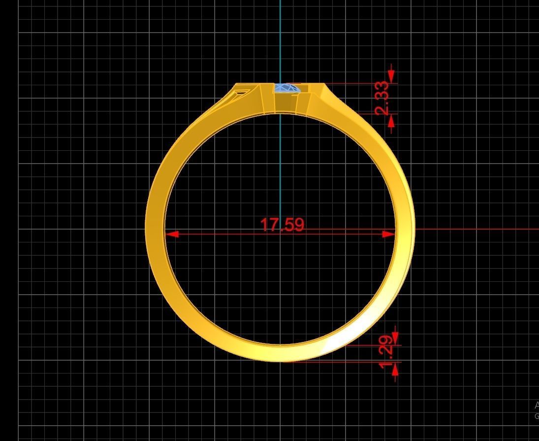 Couple Ring Code-RWW064 3D print model_3