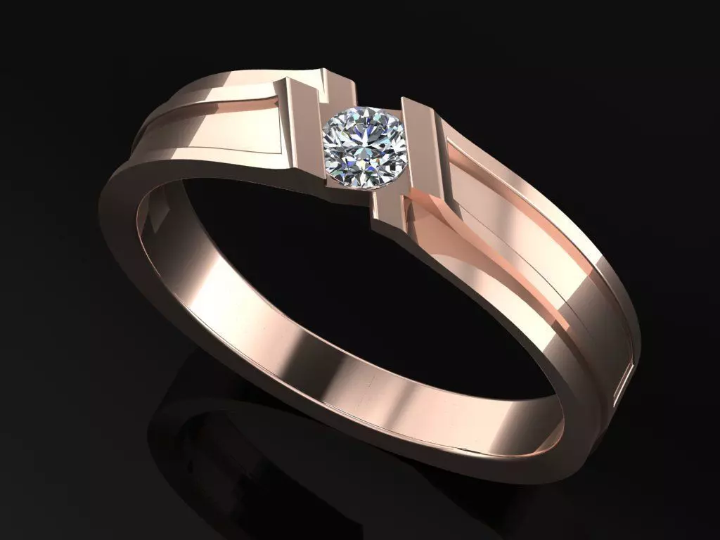 Couple Ring Code-RWW064 3D print model_0