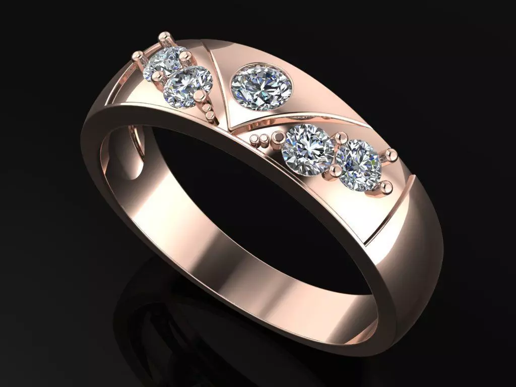 Couple Ring Code-RWW060 3D print model_0