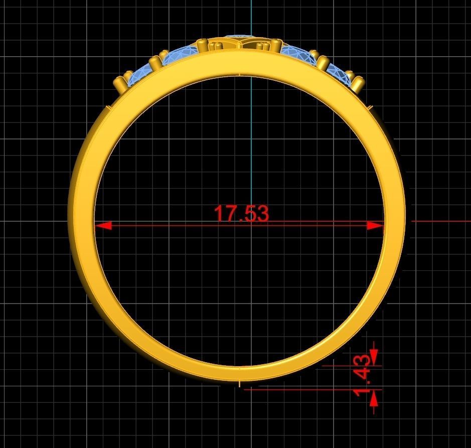 Couple Ring Code-RWW060 3D print model_3