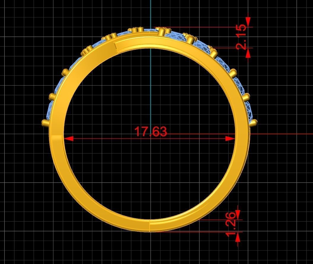 Couple Ring Code-RWW059 3D print model_3