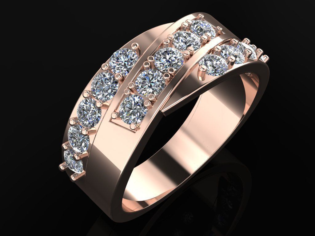 Couple Ring Code-RWW059 3D print model_1