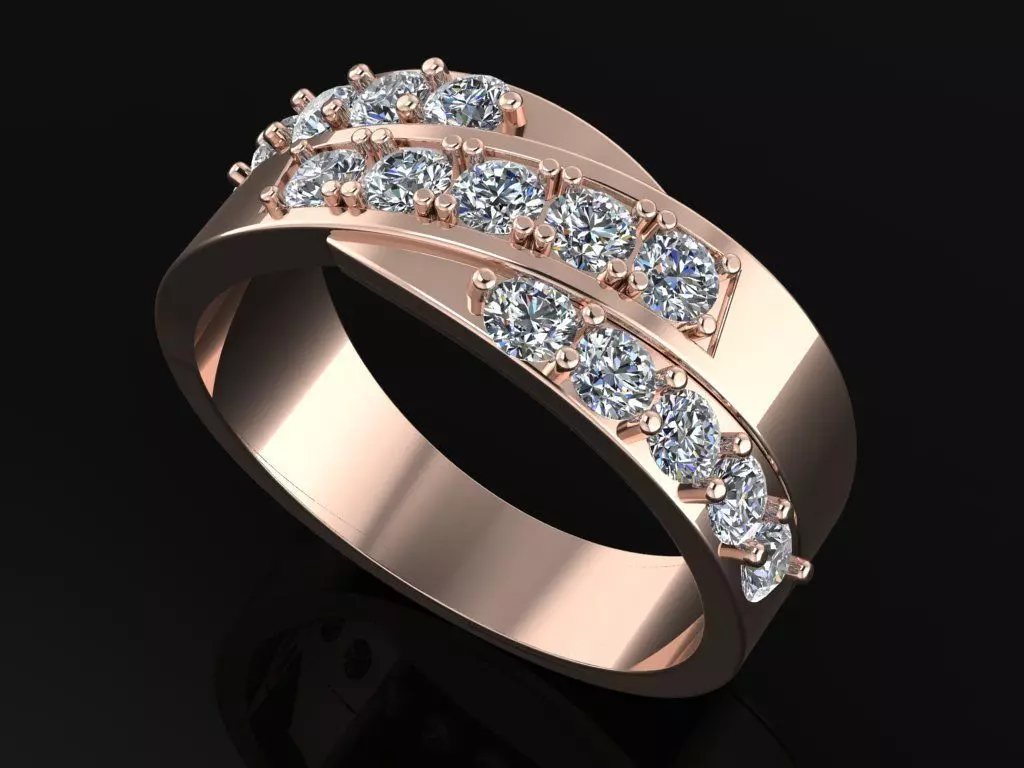 Couple Ring Code-RWW059 3D print model_0