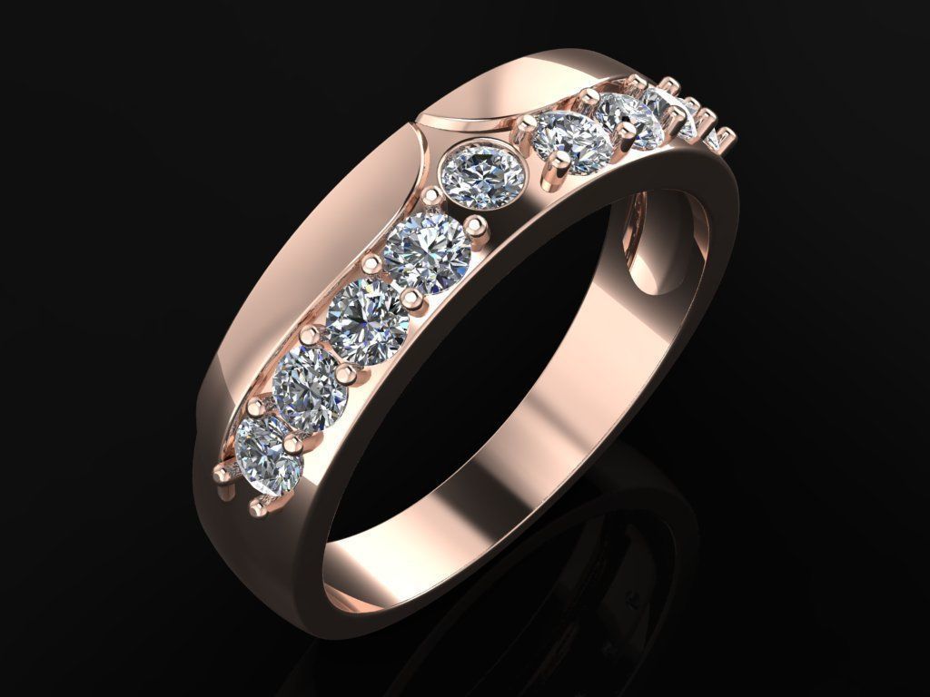 Couple Ring Code-RWW058 3D print model_1