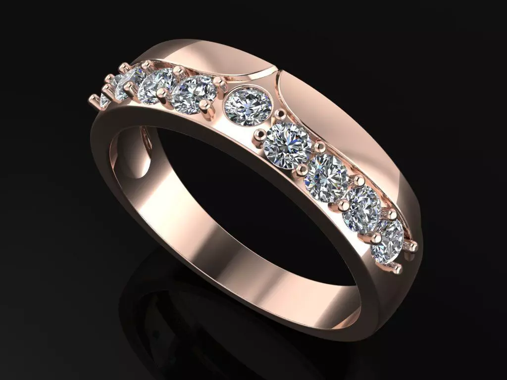 Couple Ring Code-RWW058 3D print model_0