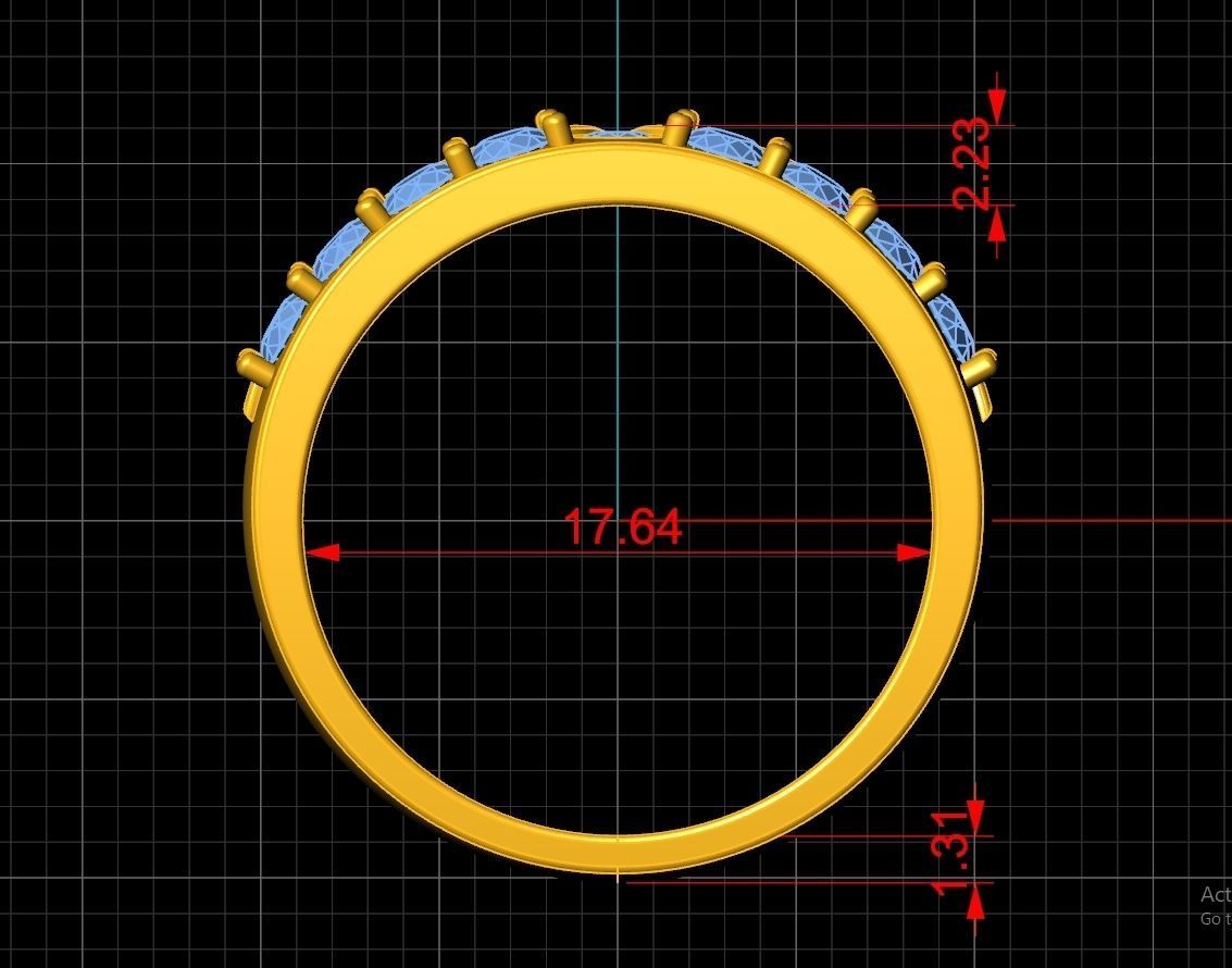 Couple Ring Code-RWW058 3D print model_3