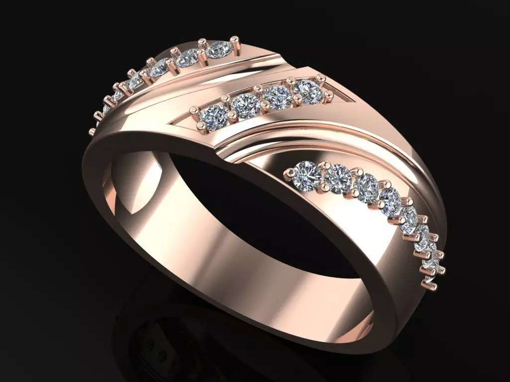 Couple Ring Code-RWW053 3D print model_0